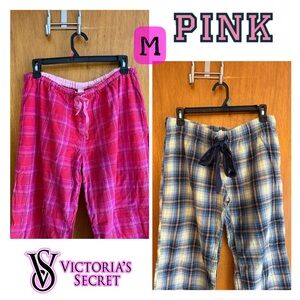 Victoria's Secret Plaid Sleep Pants Bundle sz M